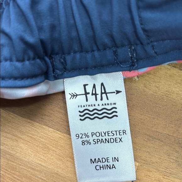 Pink and Blue Geometric Pattern Swimsuit with Elastic Waistband - Picture 3 of 8